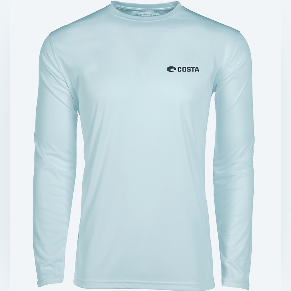 Costa Del Mar Light‎ Blue Tropical Sunset Long-Sleeve T-Shirt 🌅👕